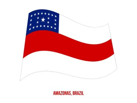 Amazonas Flag Waving Vector Illustration on White Background. Stock Illustration