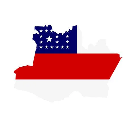 Amazonas map flag vector silhouette illustration isolated on white イラスト素材