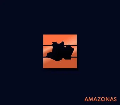 Amazonas map icon for your design Stock Illustration