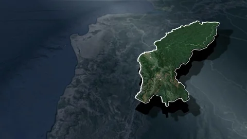 Amazonas region - Animation Map Stock Footage 94248234