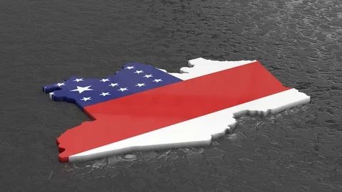 Amazonas rotating 3D country map animation. Stock Footage 104056295