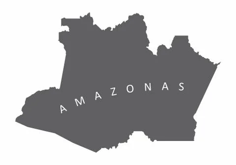 Amazonas State map Stock Illustration