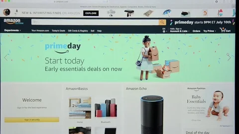 Amazon.com home page Stock Footage