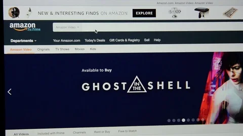 Amazon.com Prime Video home page. Stock Footage 77759606