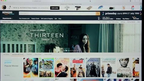 Amazon.com Prime Video home page. Stock Footage 77759623