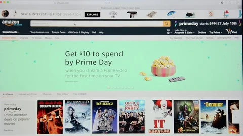 Amazon.com Prime Video home page. Stock Footage 77759669