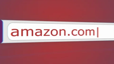 "Amazon.com" Typing into Search Engine on Computer Screen. Stock Footage 101345830
