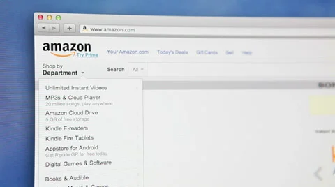 Amazon.com website home page Vídeo Stock 33301914