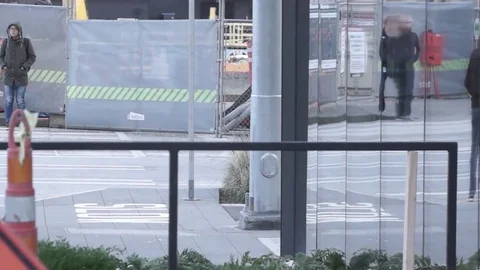 AmazonGo beta storefront shown from across the street Stock Footage 70563871