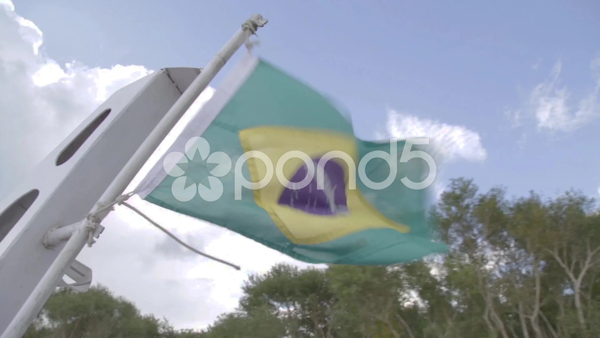 National Flag of Brazil - Windy Brasil F, Stock Video