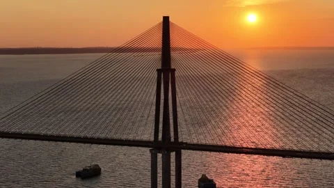 Amazonian Sunset In Manaus In Amazonas Brazil Near Amazon Rainforest. Stock Footage 341790884
