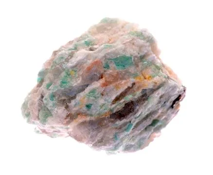 Amazonite mineral isolated on a white background Stock Photos