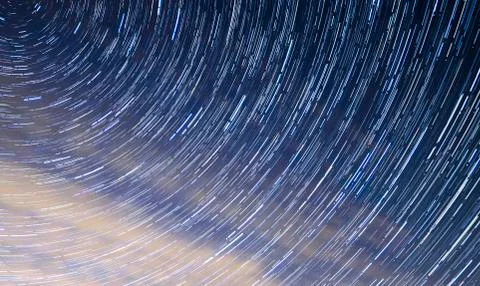 Amazzing Star trails Stock Photos