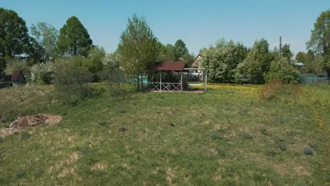 Amba River Birch Forest Aerial Novosibirsk Russia Stock Footage 337147894