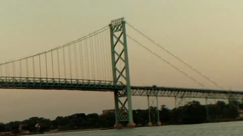 Ambassador Bridge Scene (HD) Stock Footage 11397670