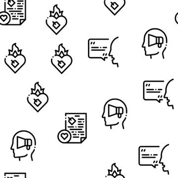 Ambassador Creative Seamless Pattern Vector Stock Illustration