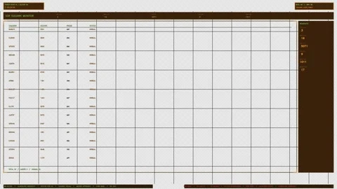 Amber Air Traffic Control Data Panel HUD Element Stock Footage 336055080