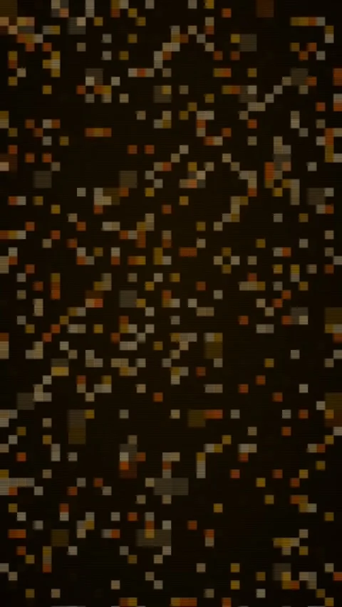 Amber on black pixel mosaic glitch animation, glitch motion background Stock Footage 346233359