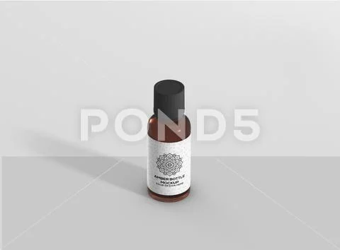 Amber Bottle Mockup 3 PSD 模板