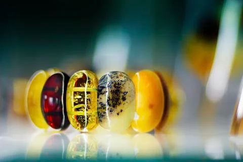 Amber bracelet Foto stock