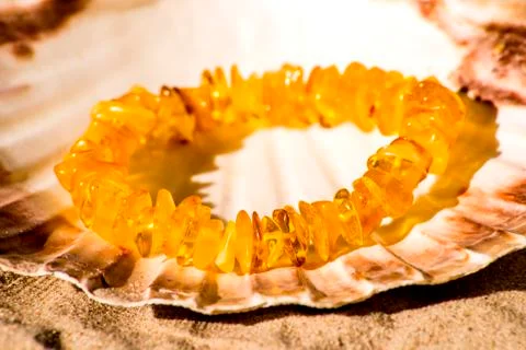 Amber bracelet Stock Photos