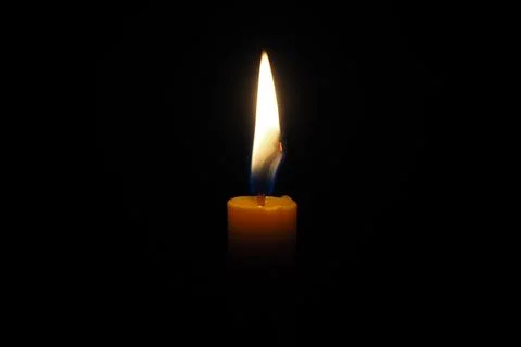 Amber Candlelight Black Backdrop Foto stock