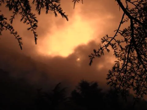 Amber clouds Foto stock