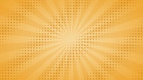 Amber comic halftone grid background, pop art halftone speed lines motion loop 스톡 동영상 342639402