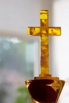 Amber cross Foto stock