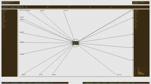 Amber Cybersecurity Honeypot Map HUD Element Stock Footage 336059642