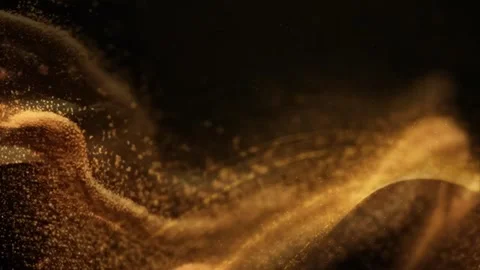 Amber Drift — Warm Dust Particles Stock Footage 312227814