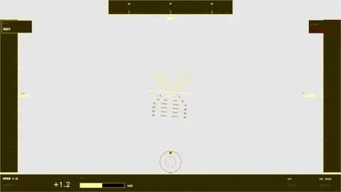 Amber Flight HUD Cockpit Interface Element Stock Footage 334752856