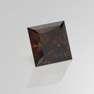 Amber gemstone princess 3D render Stock Illustration