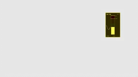 Amber Heat Status Meter HUD Element Stock Footage 334782422