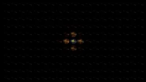 Amber Led Tunnel Live Event Led Animation Stock Footage 339288802
