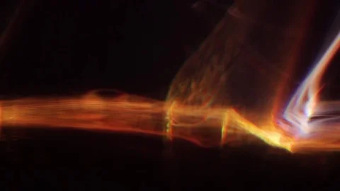 Amber Liquid Light Refractions with Motion Stock Footage 76325806