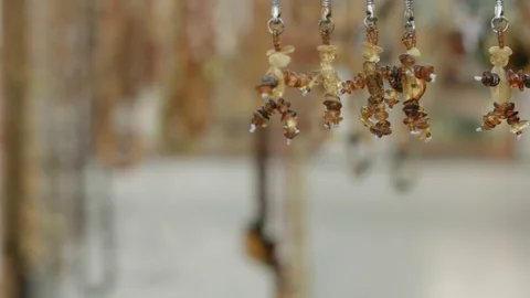 Amber in museum 스톡 동영상 94722500