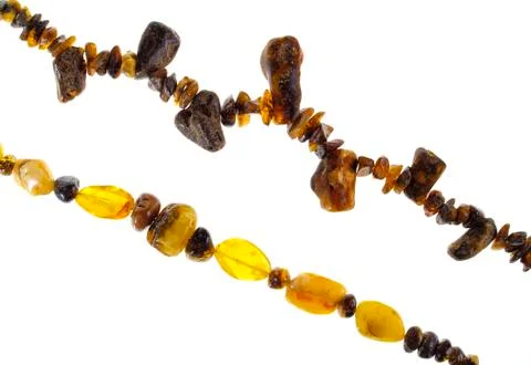 Amber necklace Stock Photos