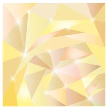 Amber polygon background with glitter Stock Illustration