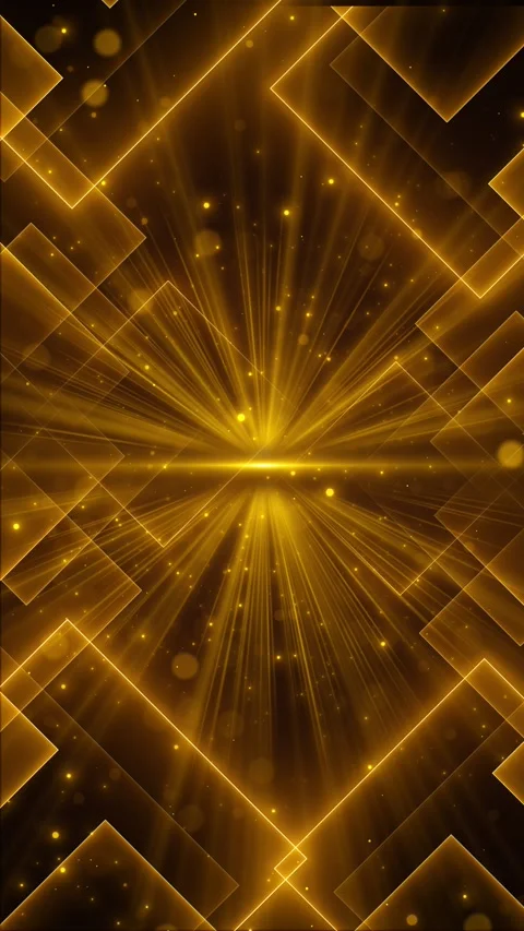Amber Rectangle Borders with Radiant Explosion Stock Footage 341033190