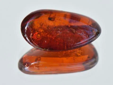 Amber red translucent Foto stock