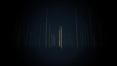 Amber signal sweeping across data posts, 4K data illustration Stockillustratie
