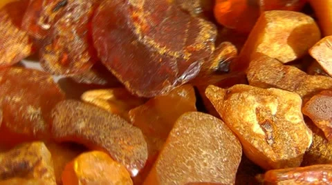 Amber stone Stock Footage 11955991