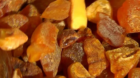 Amber stone Stock Footage 11956006