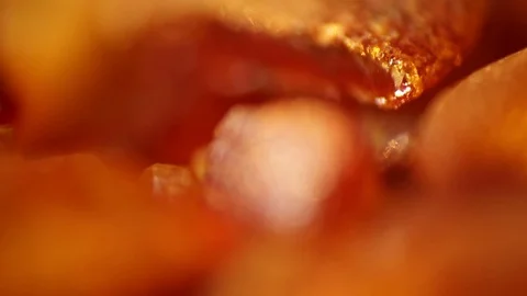 Amber stone zoom macro Stock Footage 70736356
