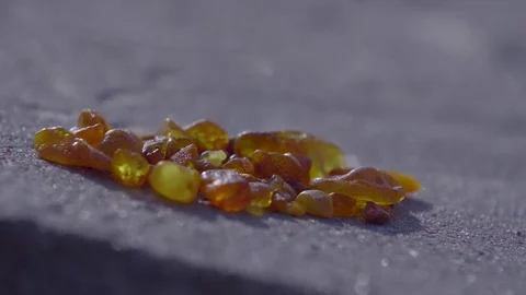 Amber stones 库存影片 74611204