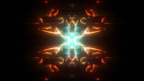 Amber Teal Light Core Stock Footage 326679538