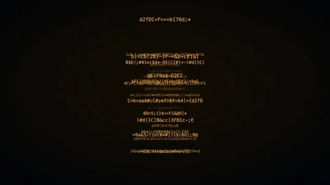 Amber term vanishing point code hacker code background Stock Footage 342633569