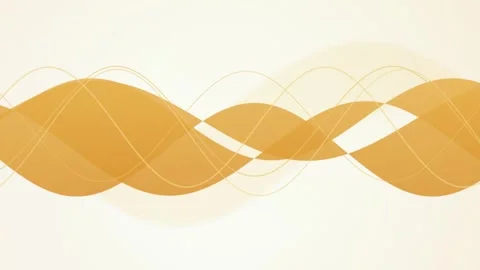Amber wave lines flow horizontally in a seamless loop 動画素材 341855932