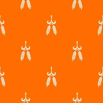 Amber wheat pattern vector orange イラスト素材